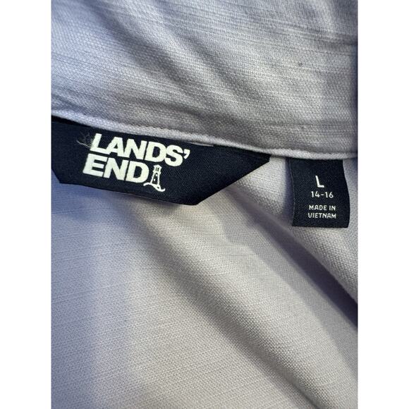 Lands End Jacket Large Womens Lavender Lightweight Hidden Hood Packable Zip Up - Picture 8 of 10